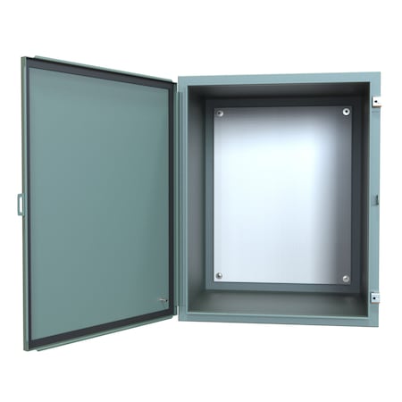 N12 Wallmount Enclosure With Panel, 30 X 24 X 24, Steel/Gray